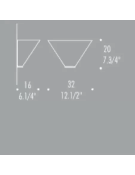 Leucos SOLARIS/P/B Solaris wall lamp p32 e27 white glass chrome structure